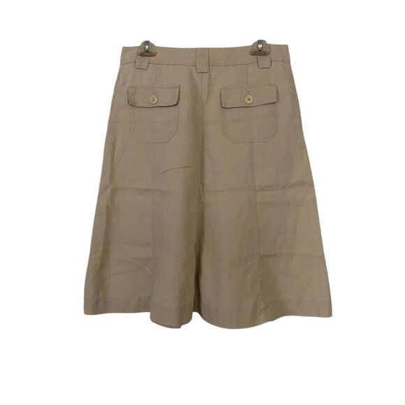 Eddie Bauer Linen Midi Skirt Tan Size 6 - Picture 2 of 14